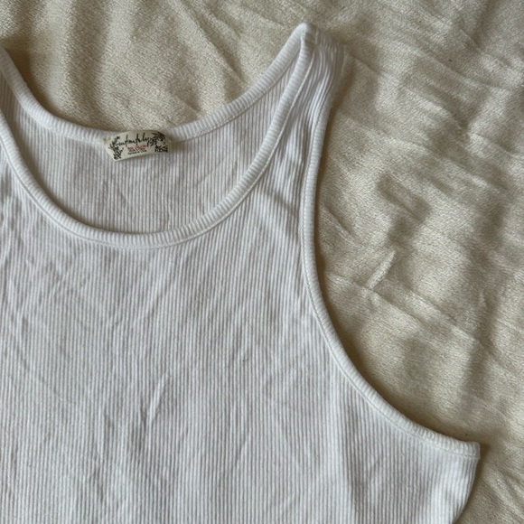 Free People White Ribbed Tank Top - Picture 4 of 8